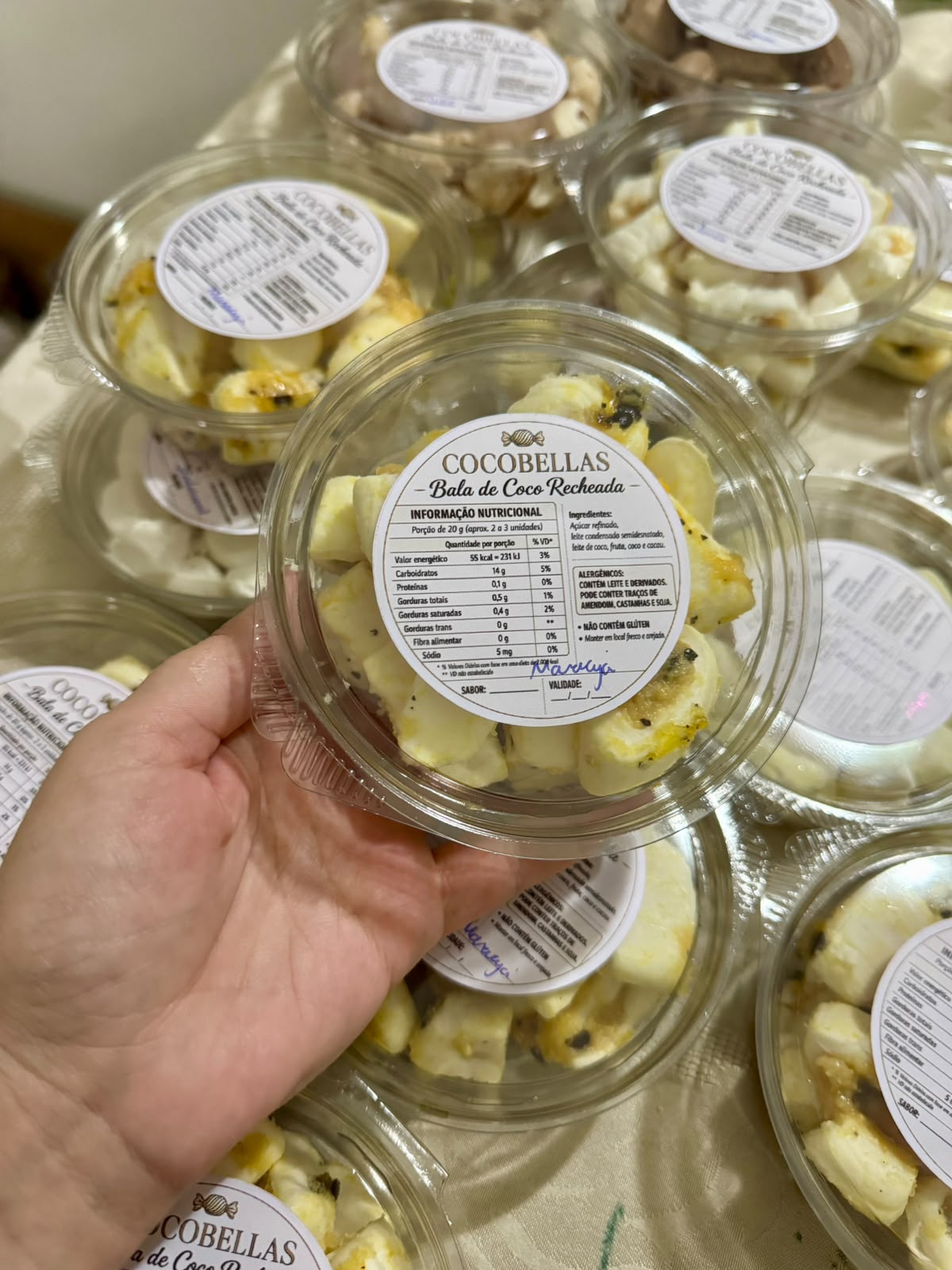 Pote de balinhas de coco — 130g (1 sabor por pote)